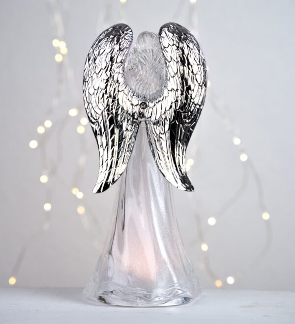 Dekoration Engel aus Acryl mit LED-Licht 22cm
